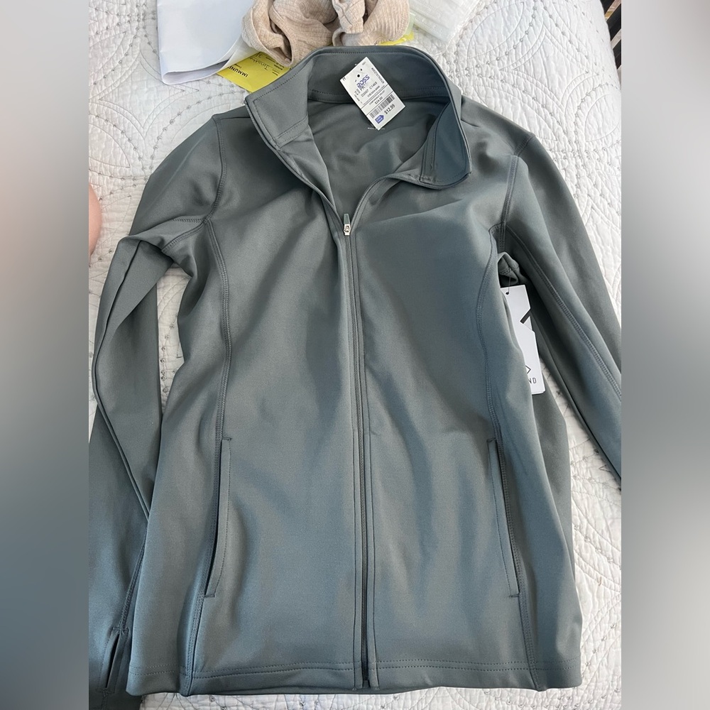 Women's Gray Full-Zip Sweater